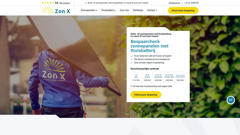 Website van Zon-X