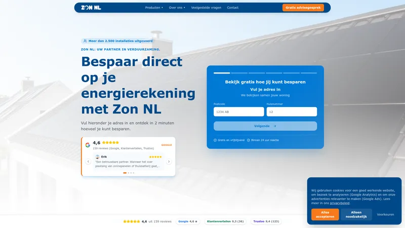 Website van Zon NL