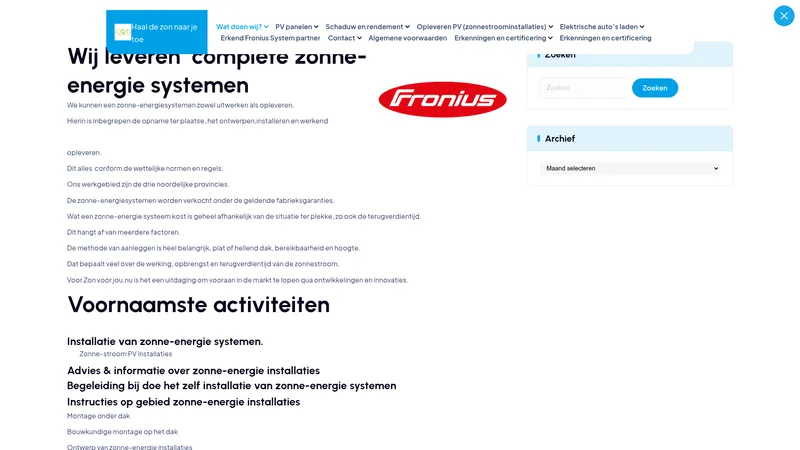 Website van Zon voor jou