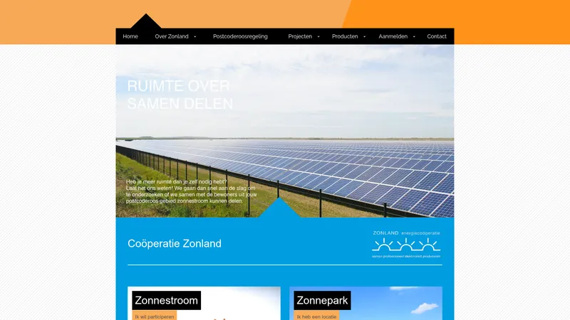Website van Zonland
