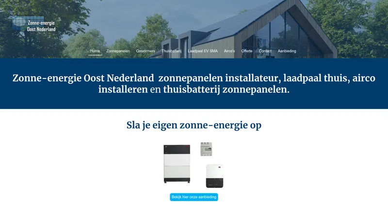 Website van Zonne-energie Oost Nederland