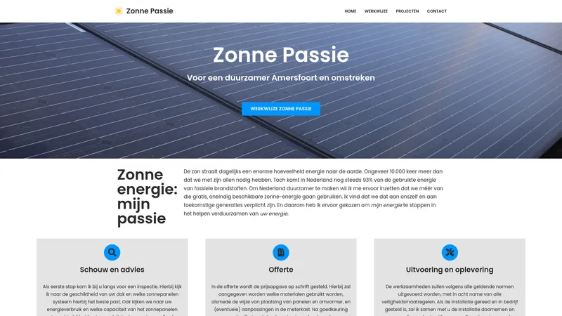 Website van Zonne Passie