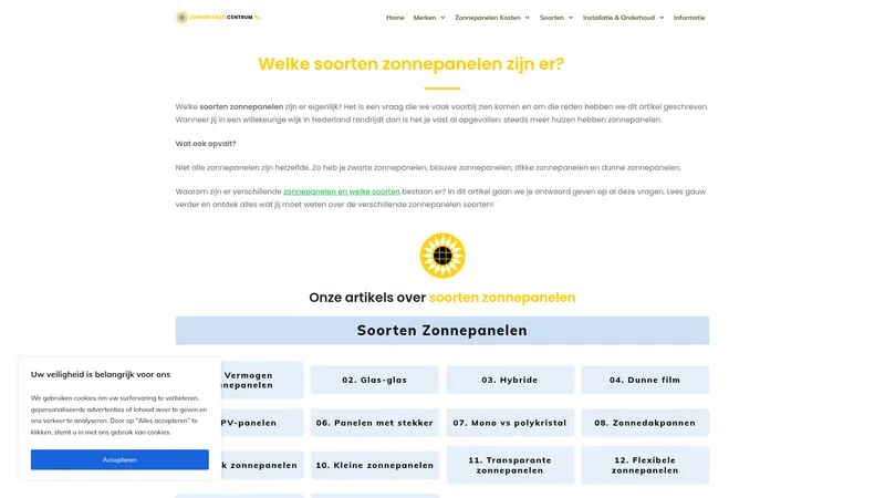 Website van ZonnepaneelCentrum.nl