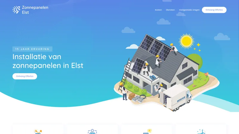 Website van Zonnepanelen Elst