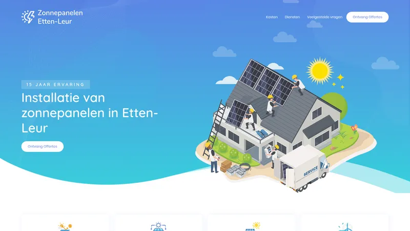 Website van Zonnepanelen Etten-Leur