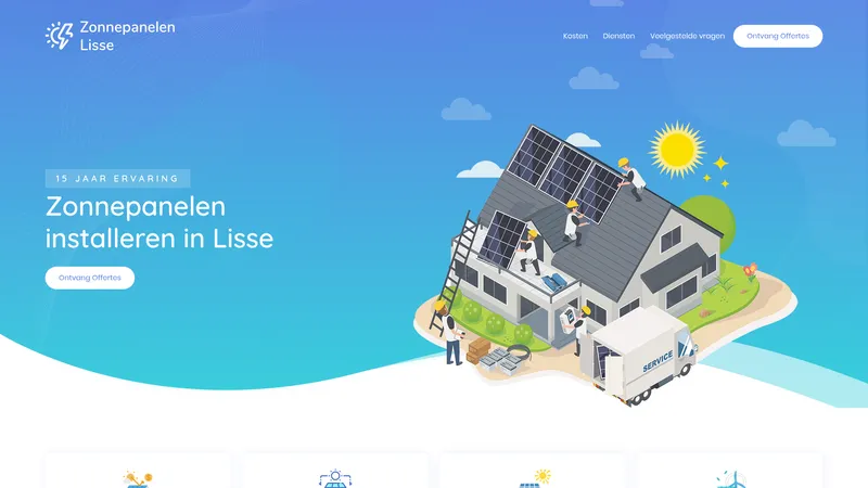 Website van Zonnepanelen Lisse