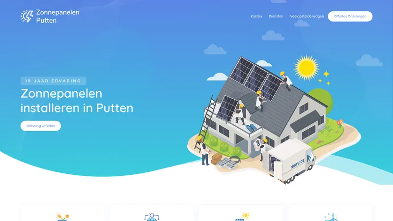 Website van Zonnepanelen Putten