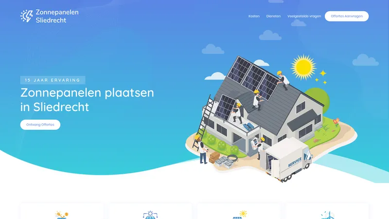 Website van Zonnepanelen Sliedrecht