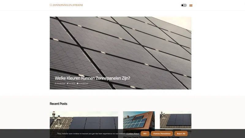 Website van Zonnepanelen-stroom