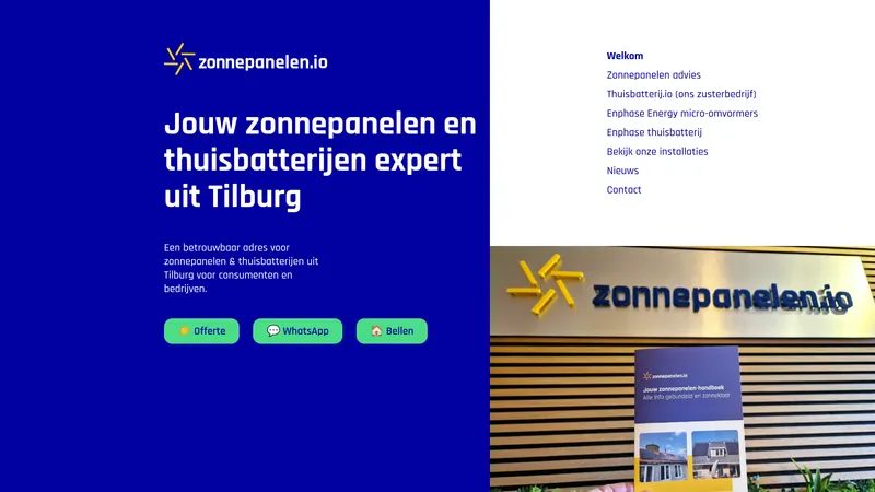 Website van Zonnepanelen