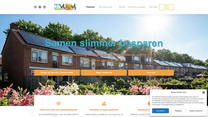 Website van Zonnepanelen Vlaardingen B.V