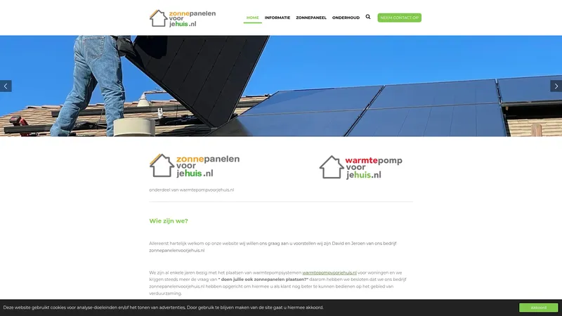 Website van Zonnepanelen voor je Huis