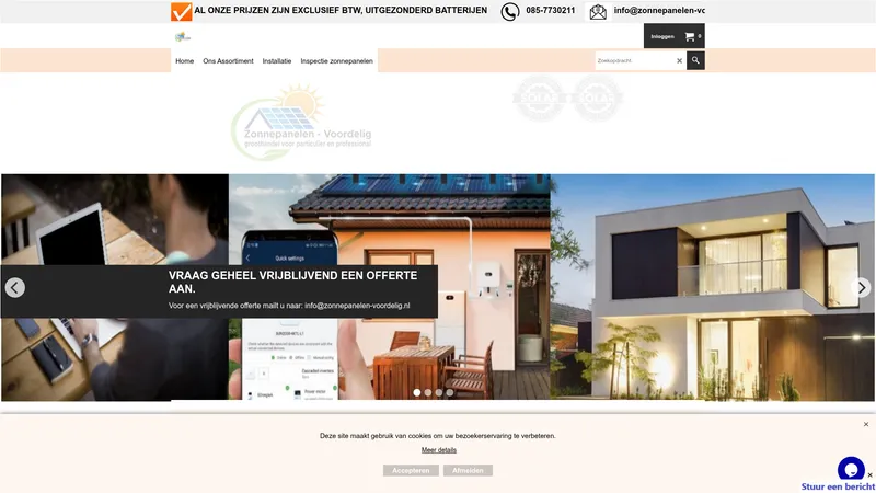 Website van Zonnepanelen-Voordelig