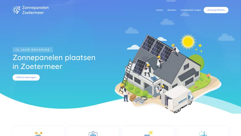 Website van Zonnepanelen Zoetermeer