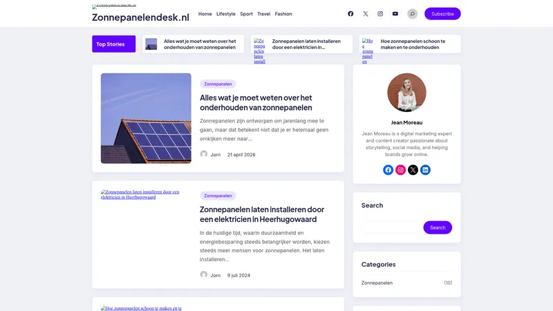 Website van Zonnepanelendesk.nl