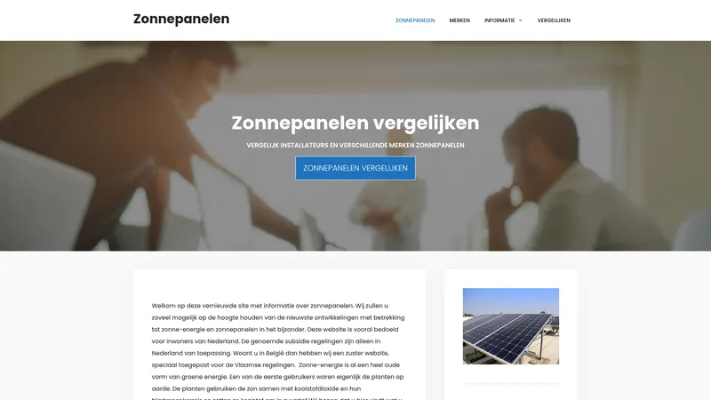 Website van Zonnepanelenrevolutie