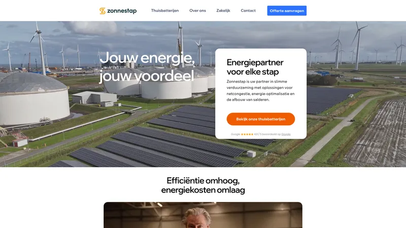 Website van Zonnestap B.V