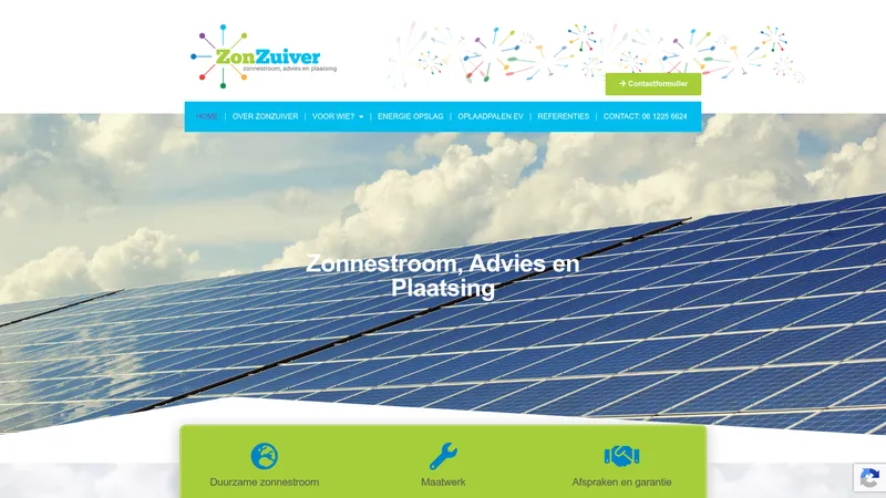 Website van Zonnestroom