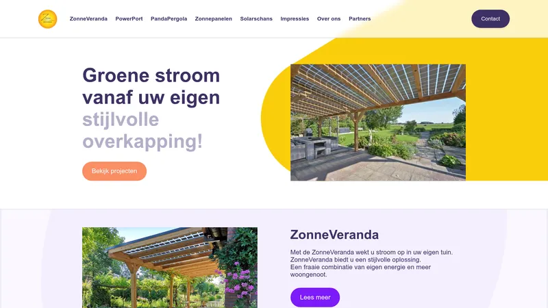 Website van ZonneVeranda