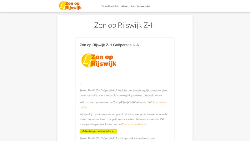 Website van zonoprijswijkzh