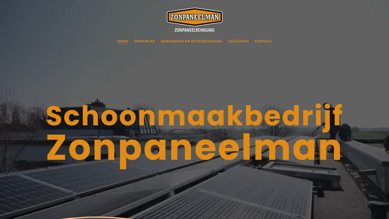 Website van Zonpaneelman
