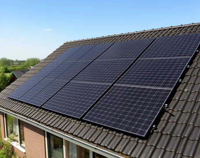 Zonnepanelen op een Nederlands dak