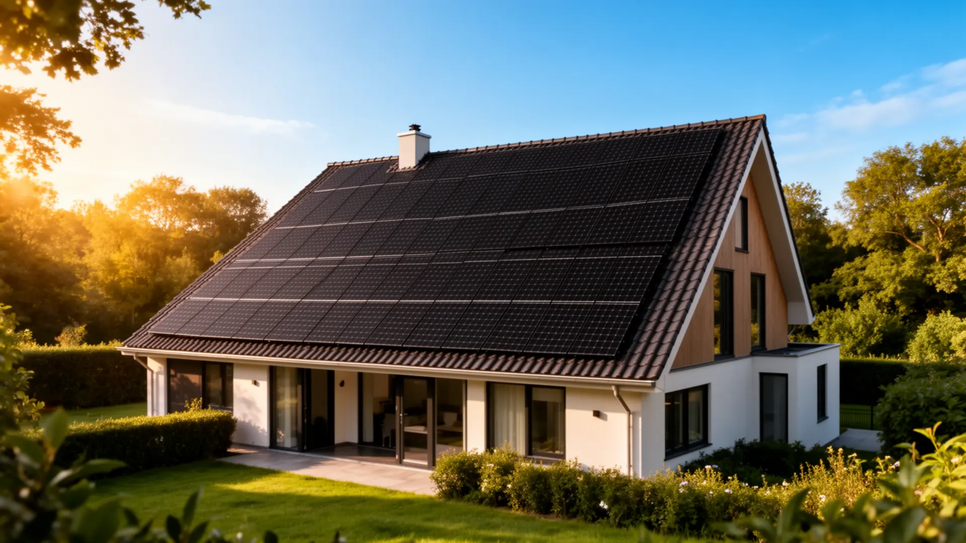 Zonnepaneel installateur legt panelen op een Nederlands dak